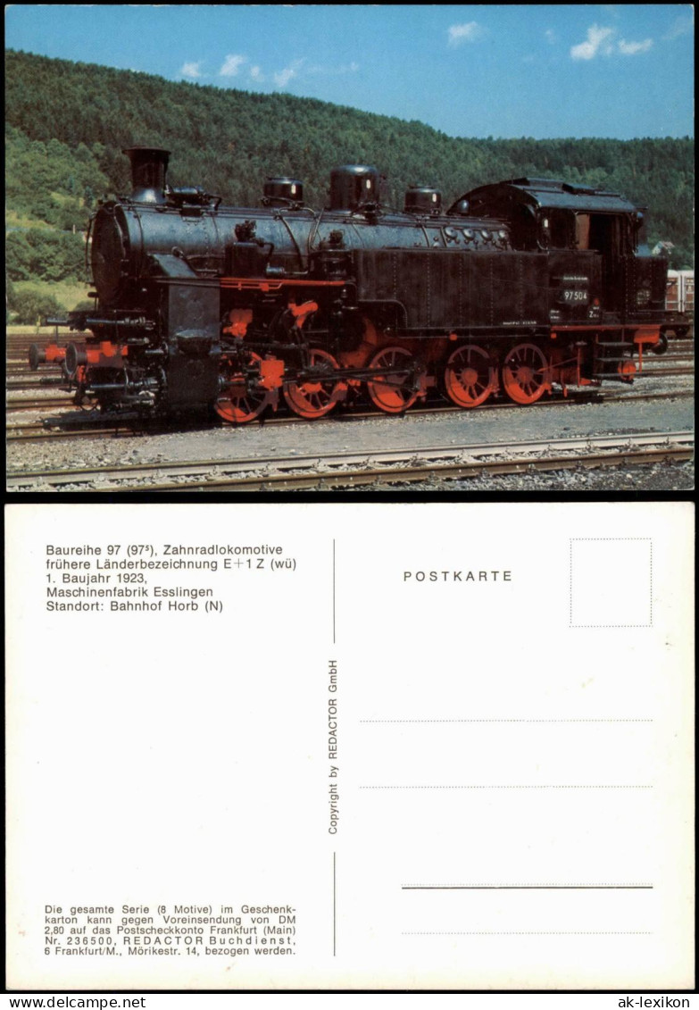 Verkehr & Eisenbahn Motivkarte Baureihe 97 (975) Zahnradlokomotive 1980 - Treinen