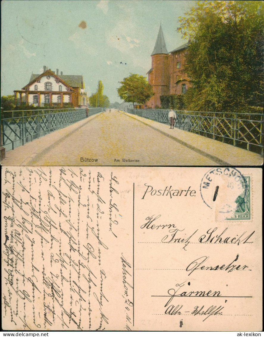 Ansichtskarte Bützow Straßenpartie Am Wolkentor, Villa Pommern 1911 - Bützow