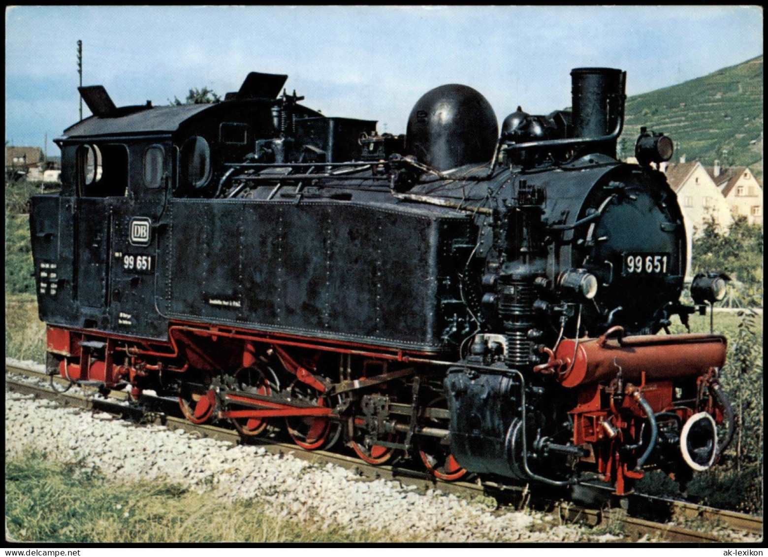 Ansichtskarte  Schmalspurtenderlokomotive 99651 DB 1990 - Treni