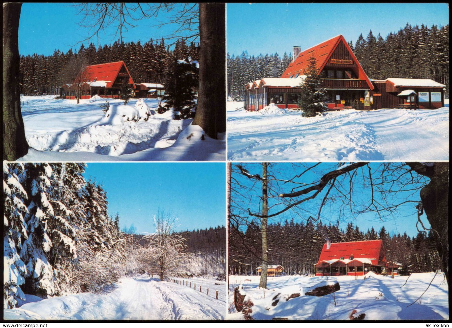 Ansichtskarte Bad Harzburg Molkenhaus - 4 Bild Winteransichten 1976 - Bad Harzburg