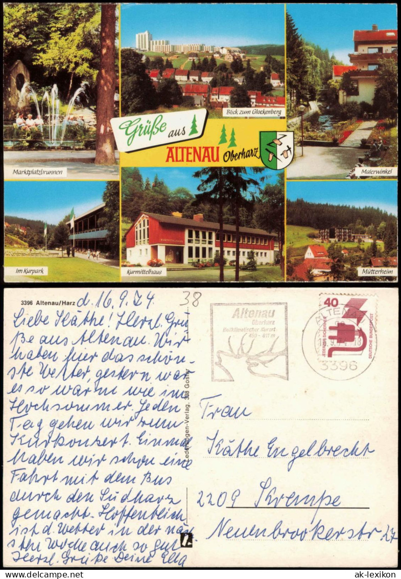 Altenau Clausthal-Zellerfeld Mehrbild-AK U.a. Glockenberg Kurmittelhaus  1974 - Altenau