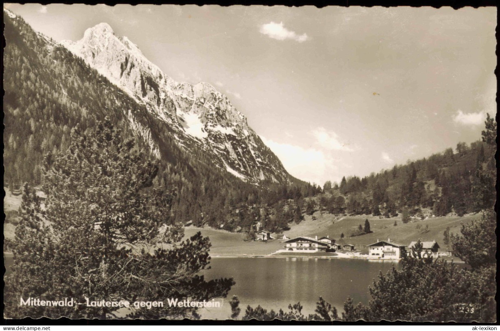 Ansichtskarte Mittenwald Mittenwald Lautersee Gegen Wetterstein 1958 - Mittenwald