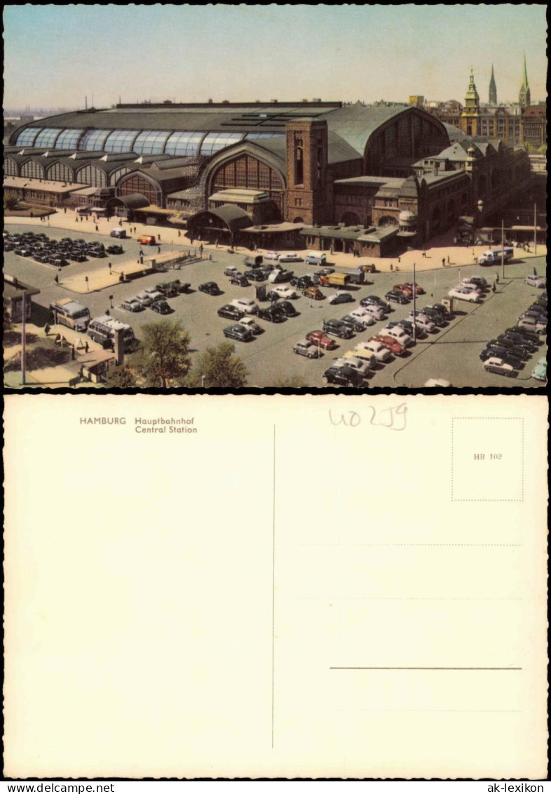 Ansichtskarte Hamburg Hauptbahnhof - Parkplatz 1968 - Andere & Zonder Classificatie