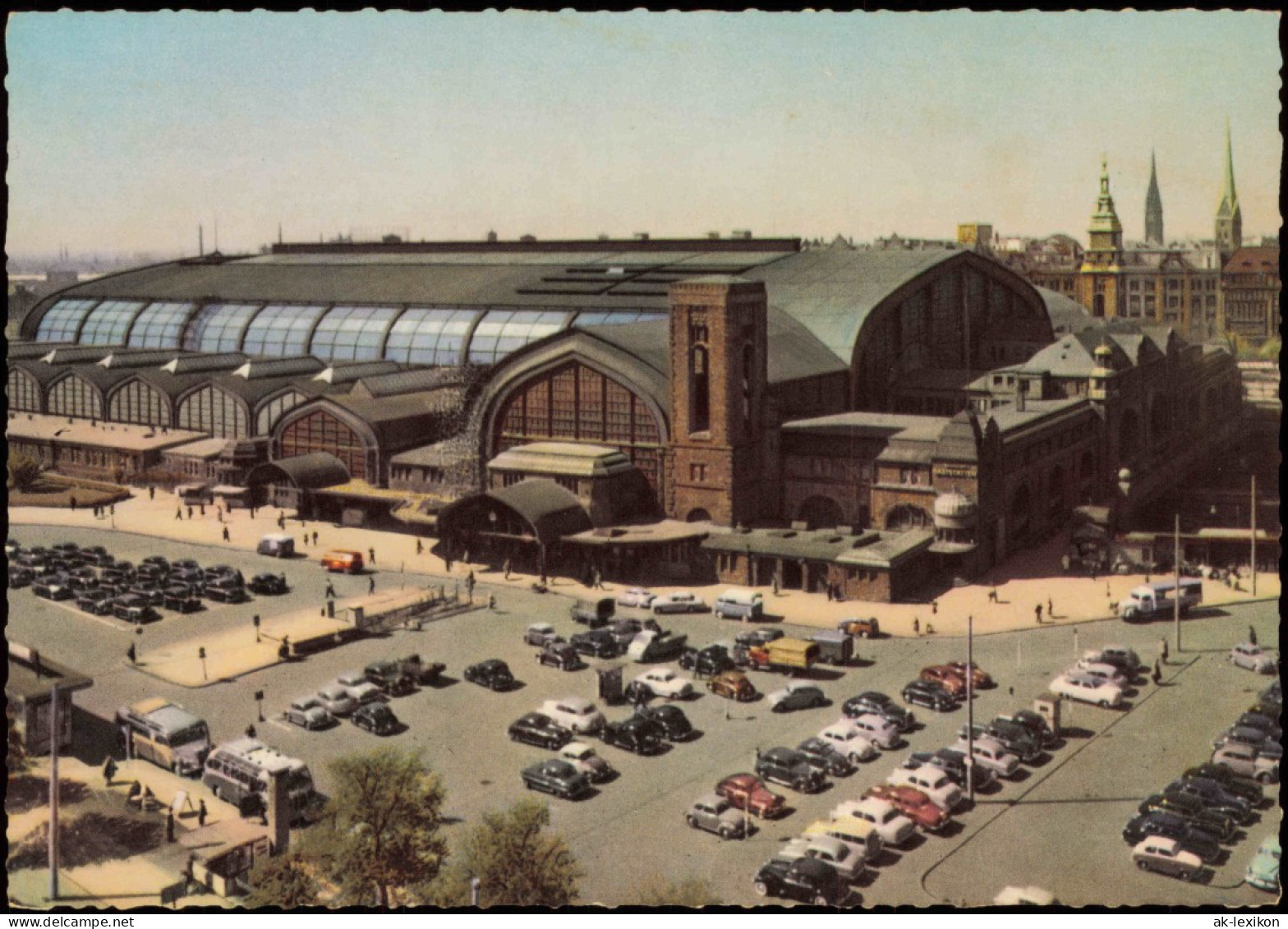 Ansichtskarte Hamburg Hauptbahnhof - Parkplatz 1968 - Other & Unclassified