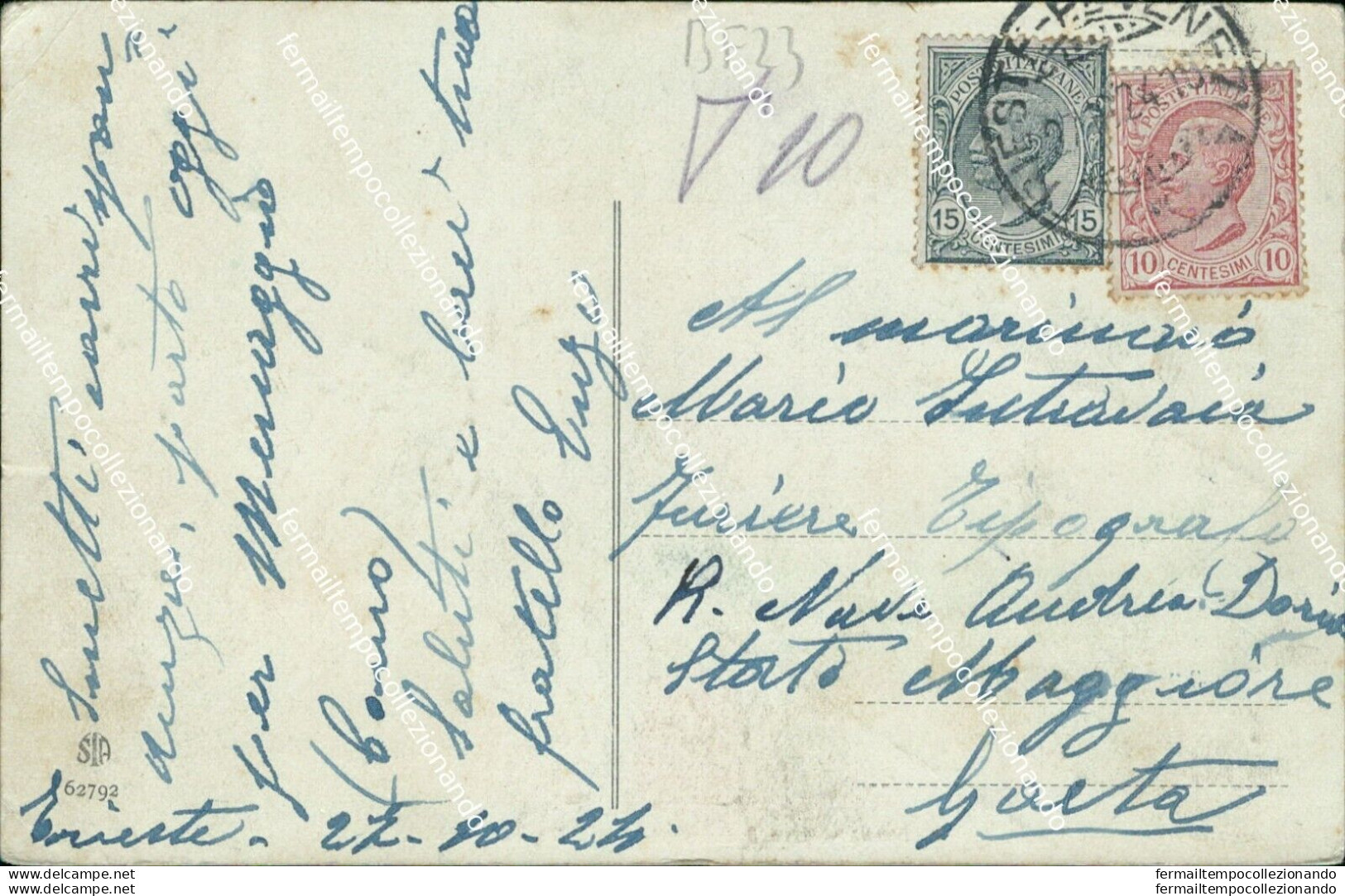 Bf23 Cartolina Trieste Citta' Riva 3 Novembre E Hotel De La Ville Treno 1924 - Trieste