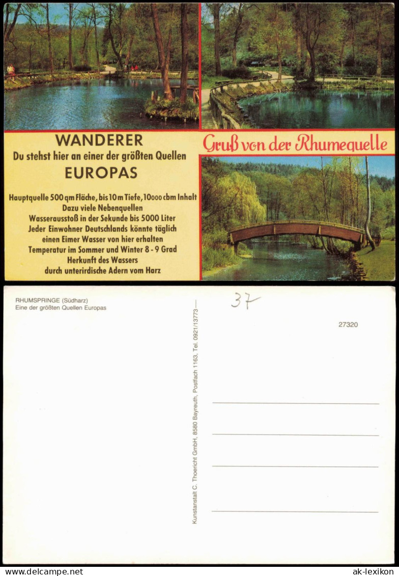 Rhumspringe Rhumspringe Südharz, Eine Der Größten Quellen Europas 1996 - Sonstige & Ohne Zuordnung