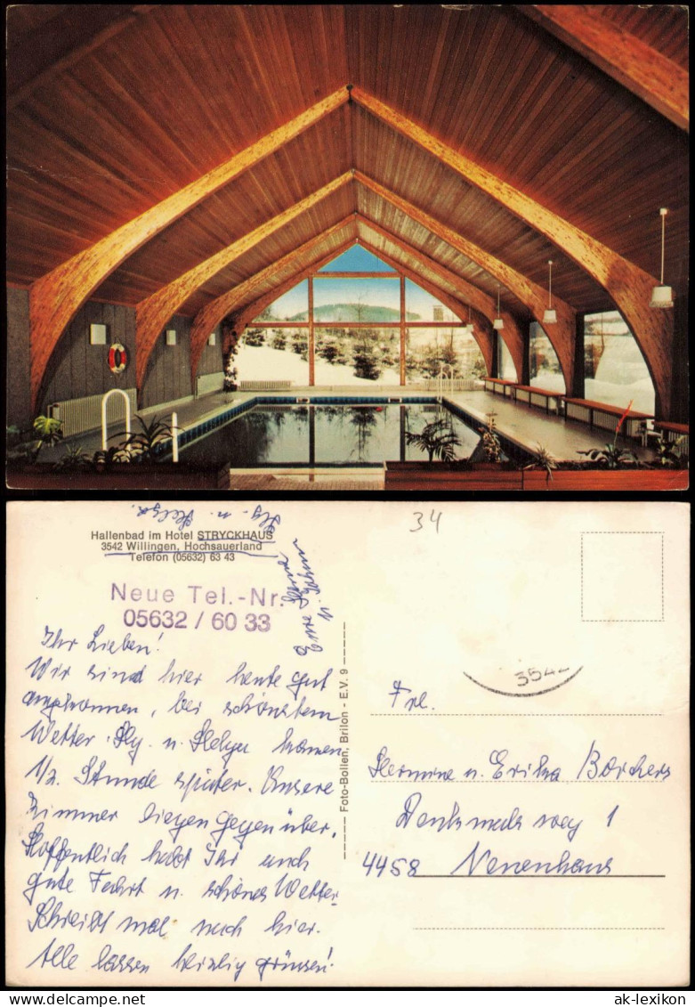 Ansichtskarte Willingen (Upland) Hallenbad Im Hotel STRYCKHAUS 1970 - Andere & Zonder Classificatie
