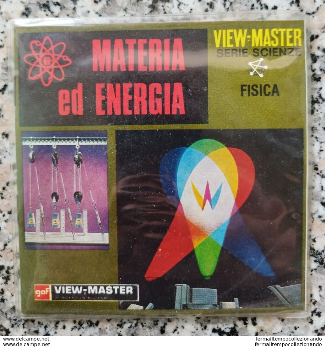 Bp107 View Master  Materia Ed Energia 21 Immagini Stereoscopiche Vintage - Visionneuses Stéréoscopiques