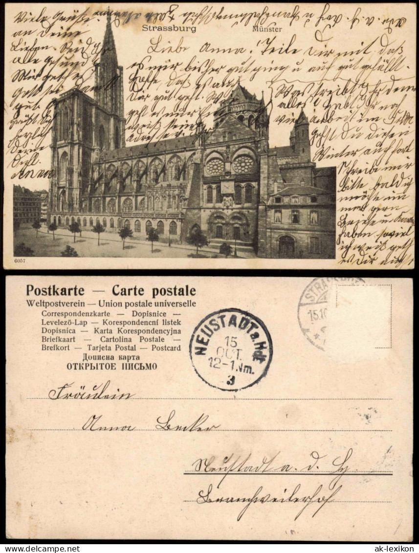 CPA Straßburg Strasbourg Partie Am Münster 1900 - Strasbourg