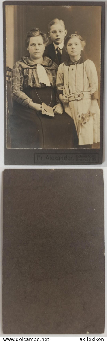Mutter, Sohn, Tochter Atelierfoto: Alexander Delmenhorst 1912 Kabinettfoto - Abbildungen