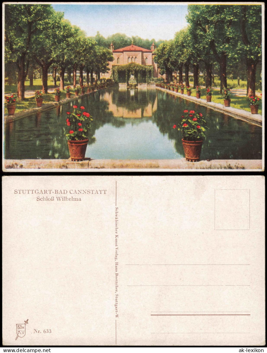 Ansichtskarte Cannstatt-Stuttgart Schloß Wilhelma - Kanal 1928 - Stuttgart