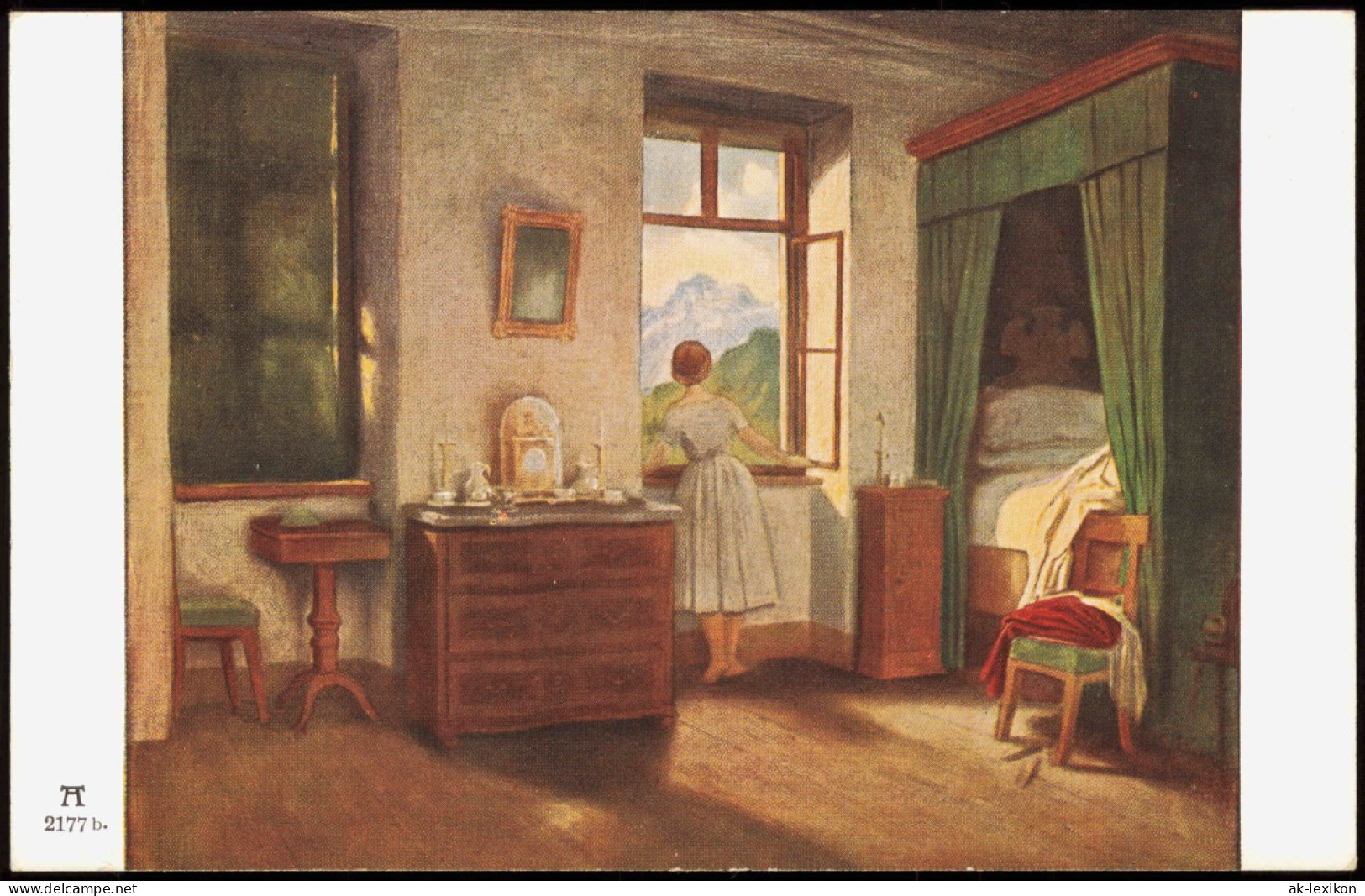 Ansichtskarte  M. V. Schwind: Morgenstunde - L'heure Künstlerkarte 1922 - 1900-1949