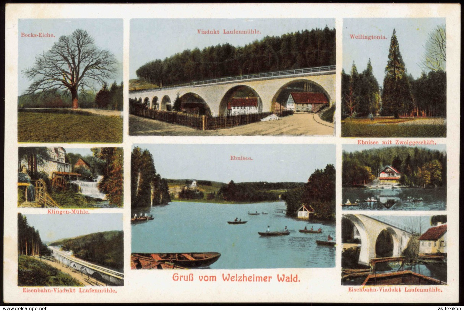 Ansichtskarte Welzheim Eisenbahn-Viadukt Laufenmühle, Klingenmühle Uvm 1923 - Andere & Zonder Classificatie