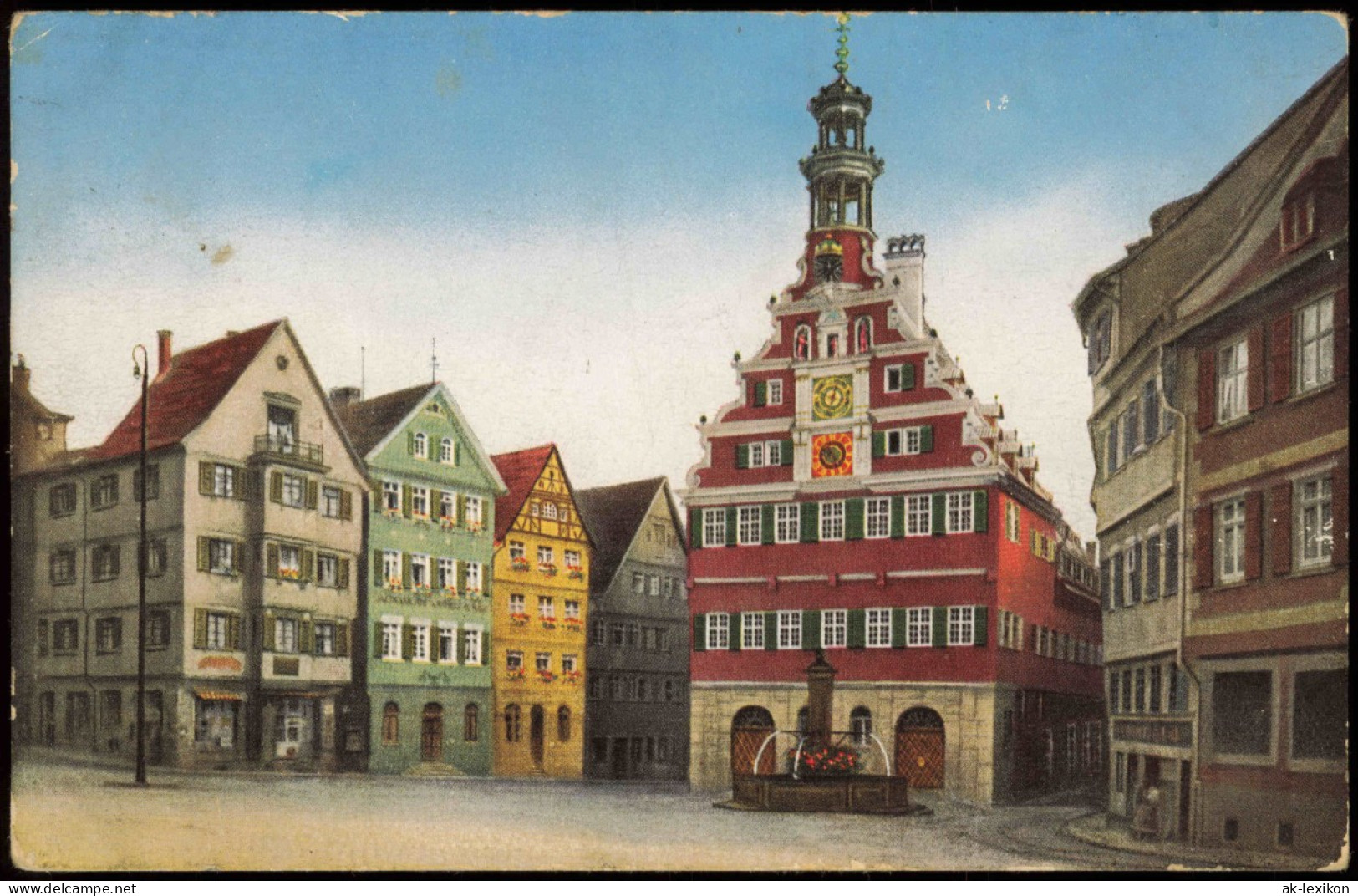 Ansichtskarte Esslingen Marktplatz 1928 - Esslingen