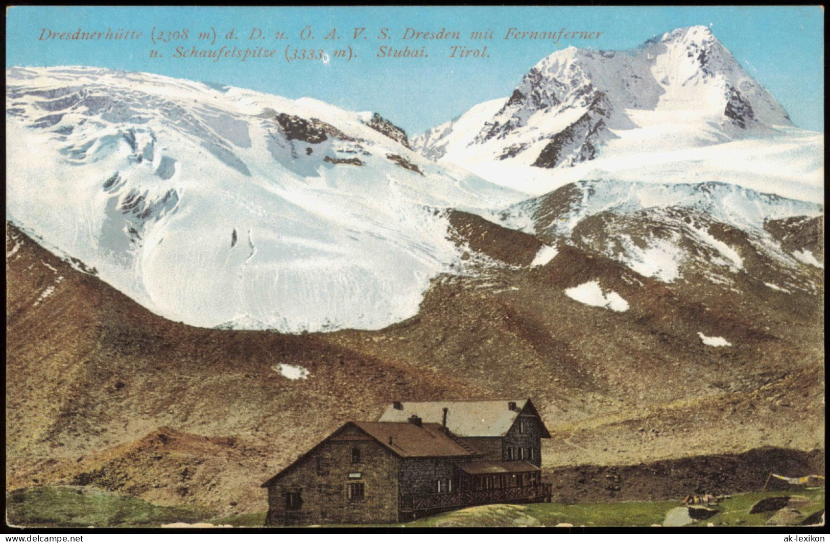 Ansichtskarte Neustift Im Stubaital Dresdnerhütte Fernauferner Gletscher 1912 - Altri & Non Classificati