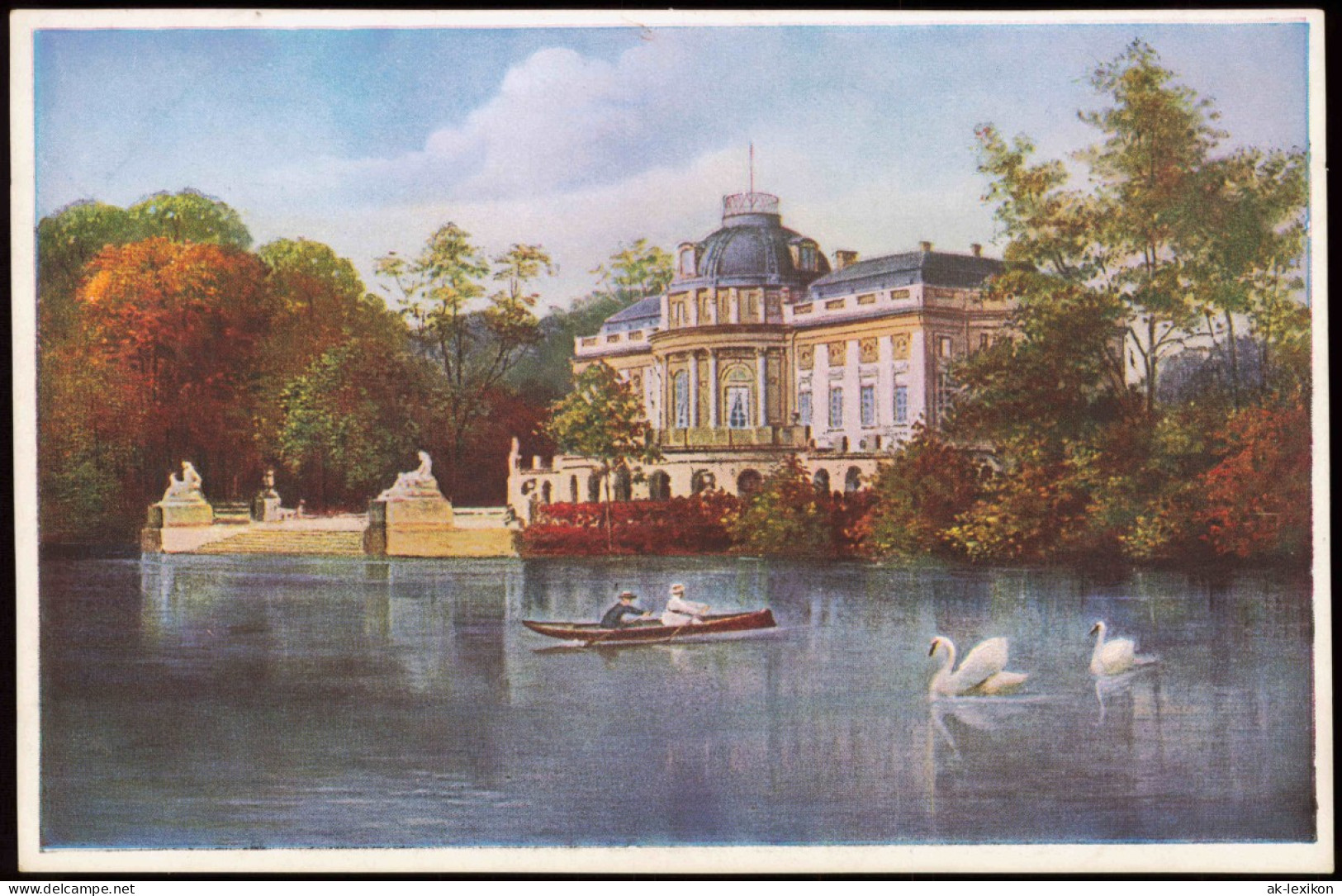 Ansichtskarte Ludwigsburg Schloss Monrepos - Künstlerkarte 1940 - Ludwigsburg