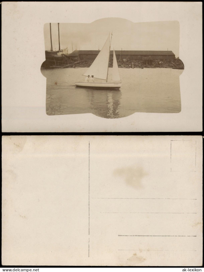 Foto  Schiffe Schifffahrt - Segelboot Jacht 1912 Privatfoto - Velieri