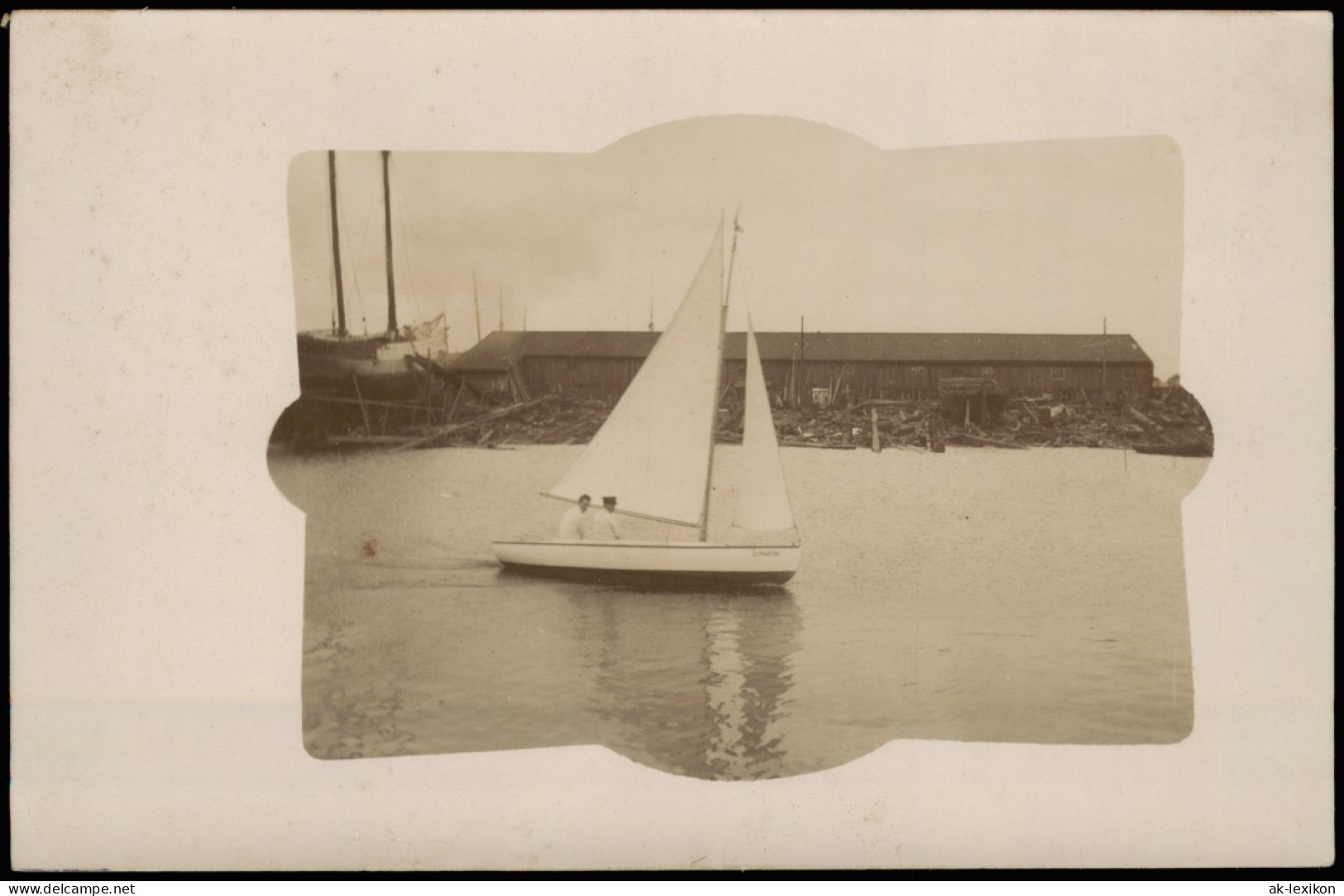 Foto  Schiffe Schifffahrt - Segelboot Jacht 1912 Privatfoto - Sailing Vessels