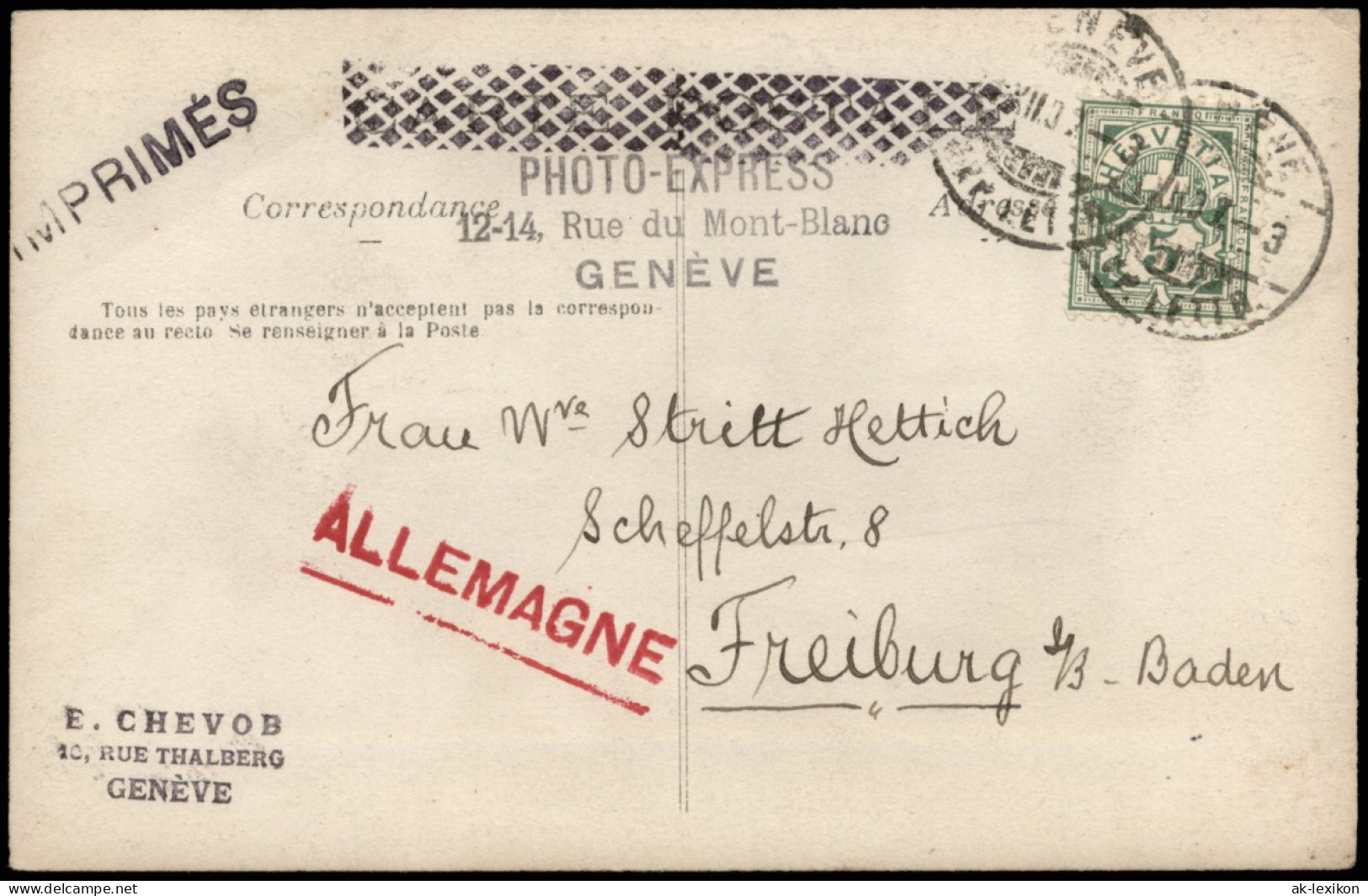 Ansichtskarte Genf Genève Mann, Edle Dame - Atelierfoto 1902 - Sonstige & Ohne Zuordnung