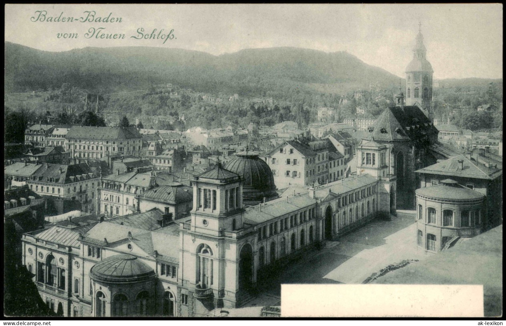 Ansichtskarte Baden-Baden Partie Am Neuen Schloß 1911 - Baden-Baden