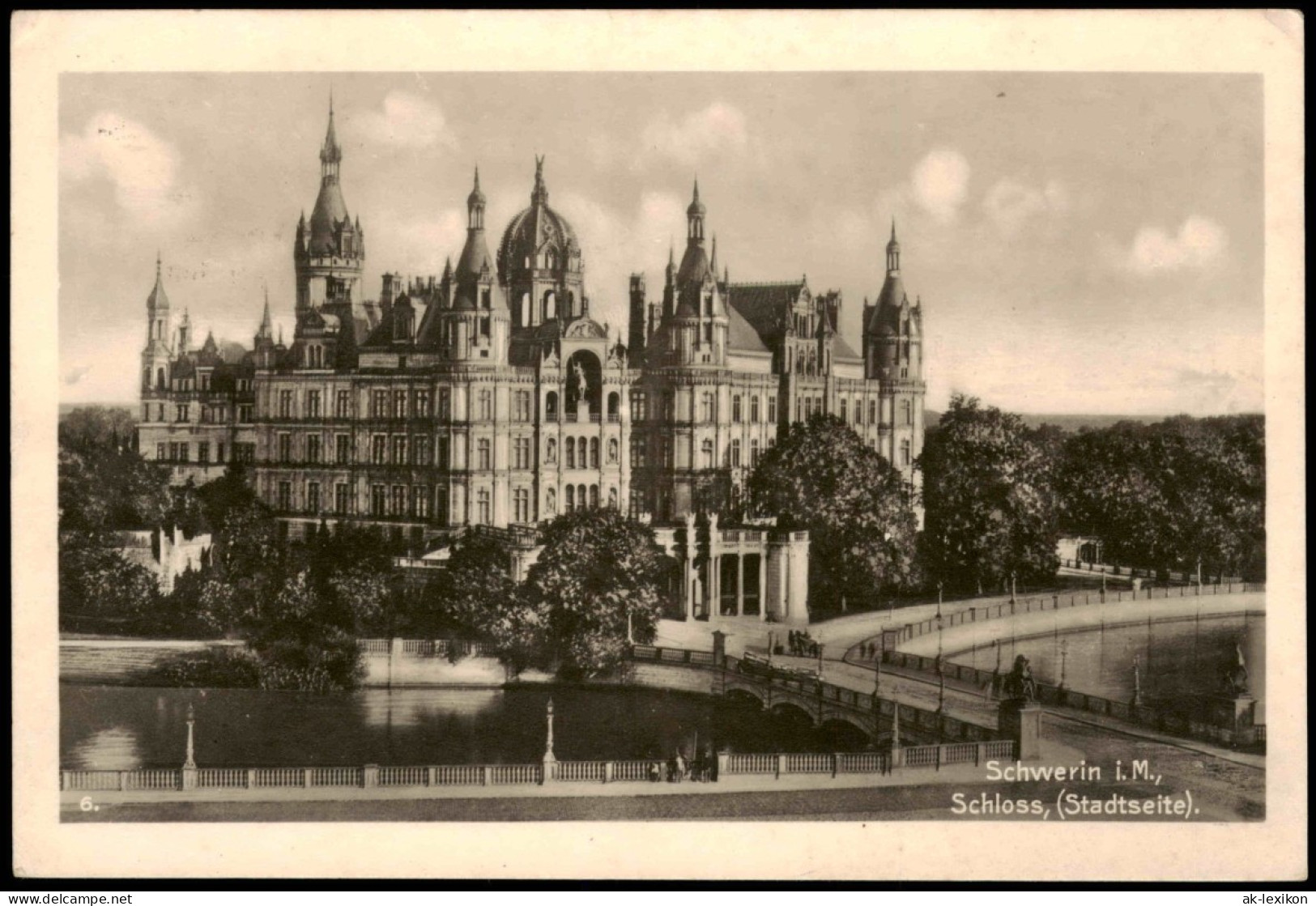 Ansichtskarte Schwerin Schweriner Schloss, Stadtseite 1947  Gel. Besetzung - Schwerin