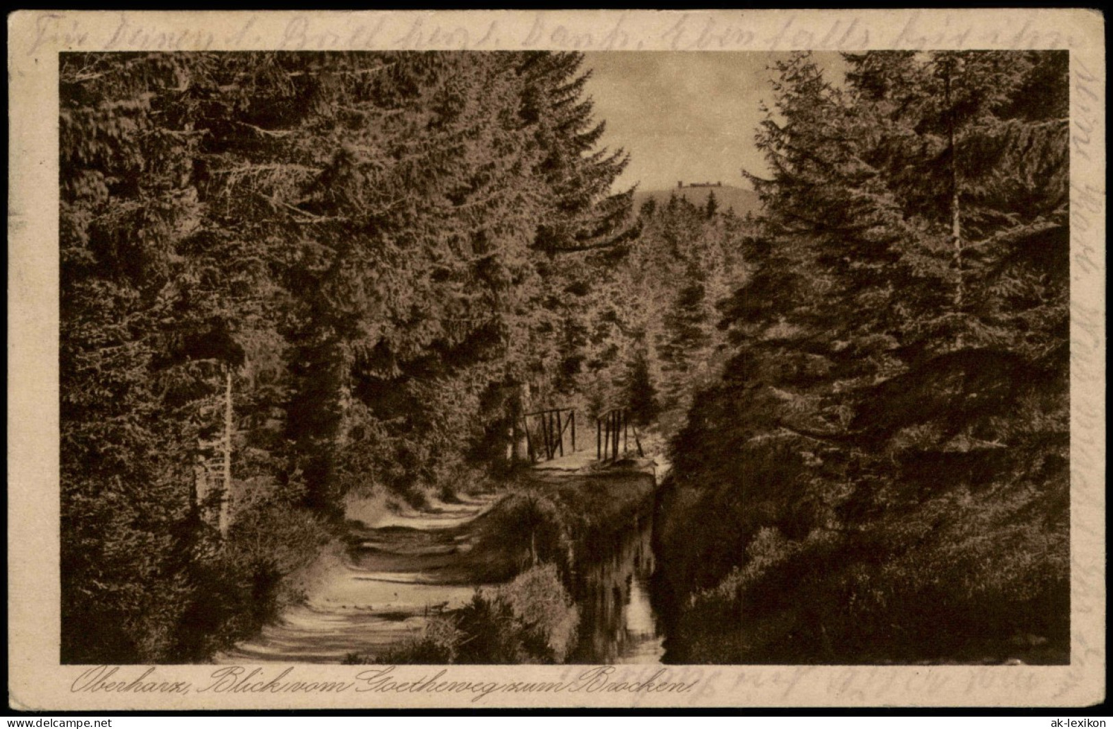 Ansichtskarte Ilsenburg (Harz) Oberharz Blick Vom Goetheweg Zum Brocken 1924 - Autres & Non Classés