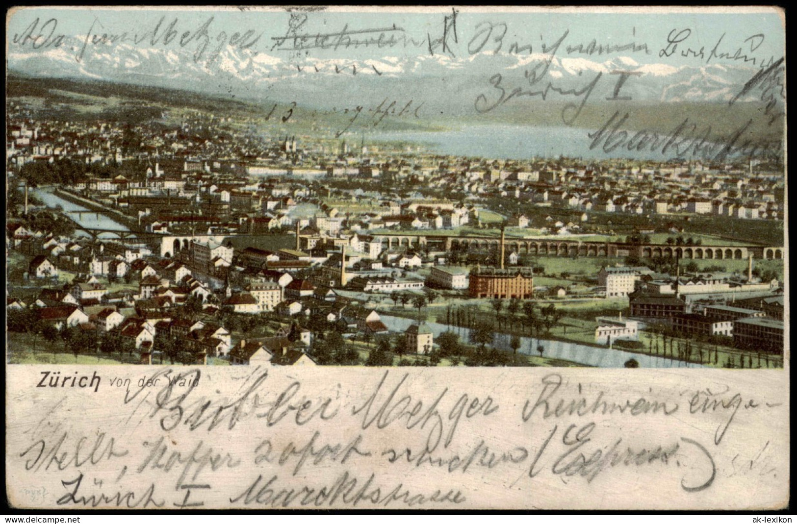 Ansichtskarte Zürich Stadt Von Der Waid 1902  Gel. Briefmarke - Autres & Non Classés