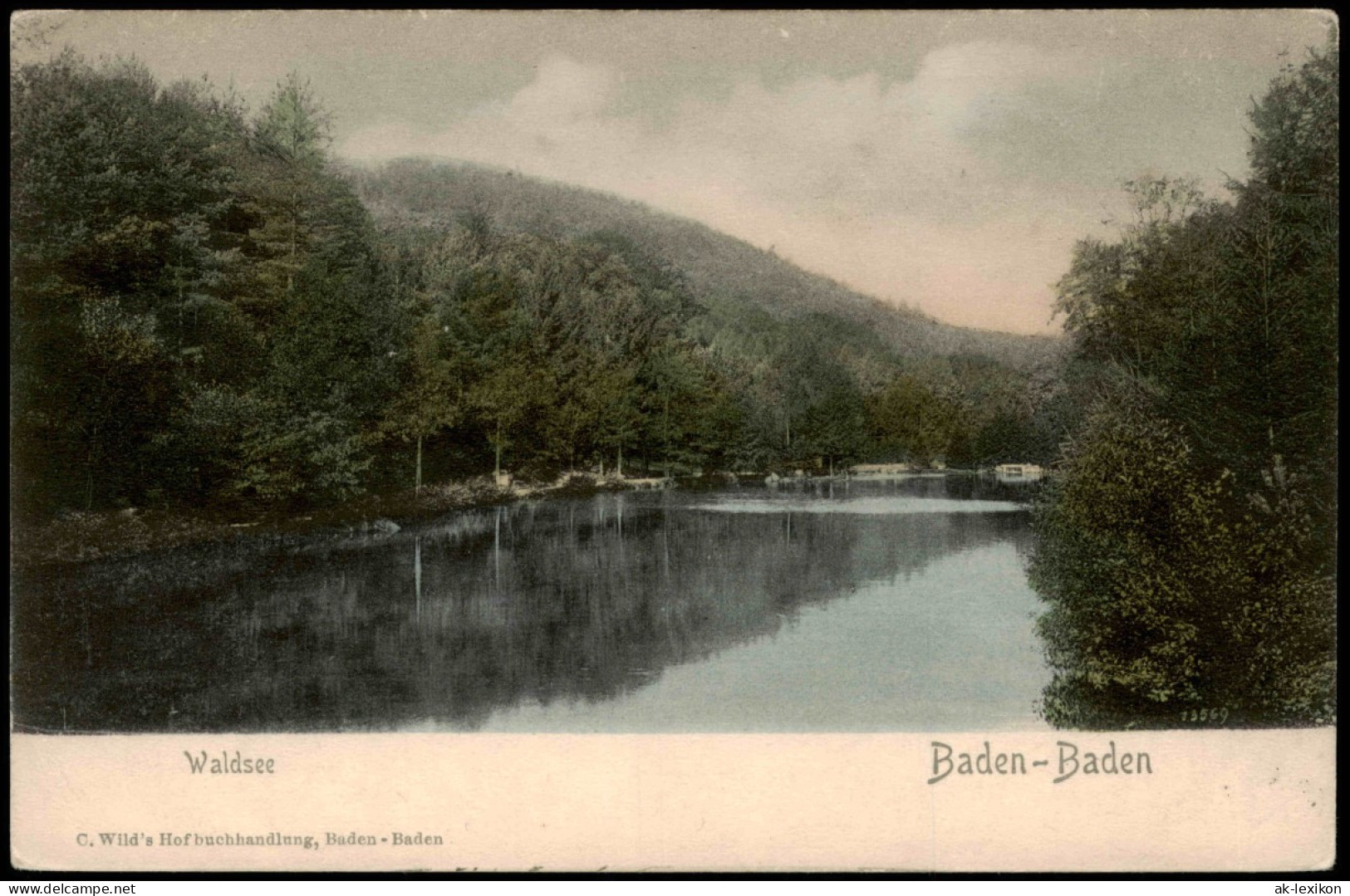 Ansichtskarte Baden-Baden Waldsee - Colorierte AK 1911 - Baden-Baden