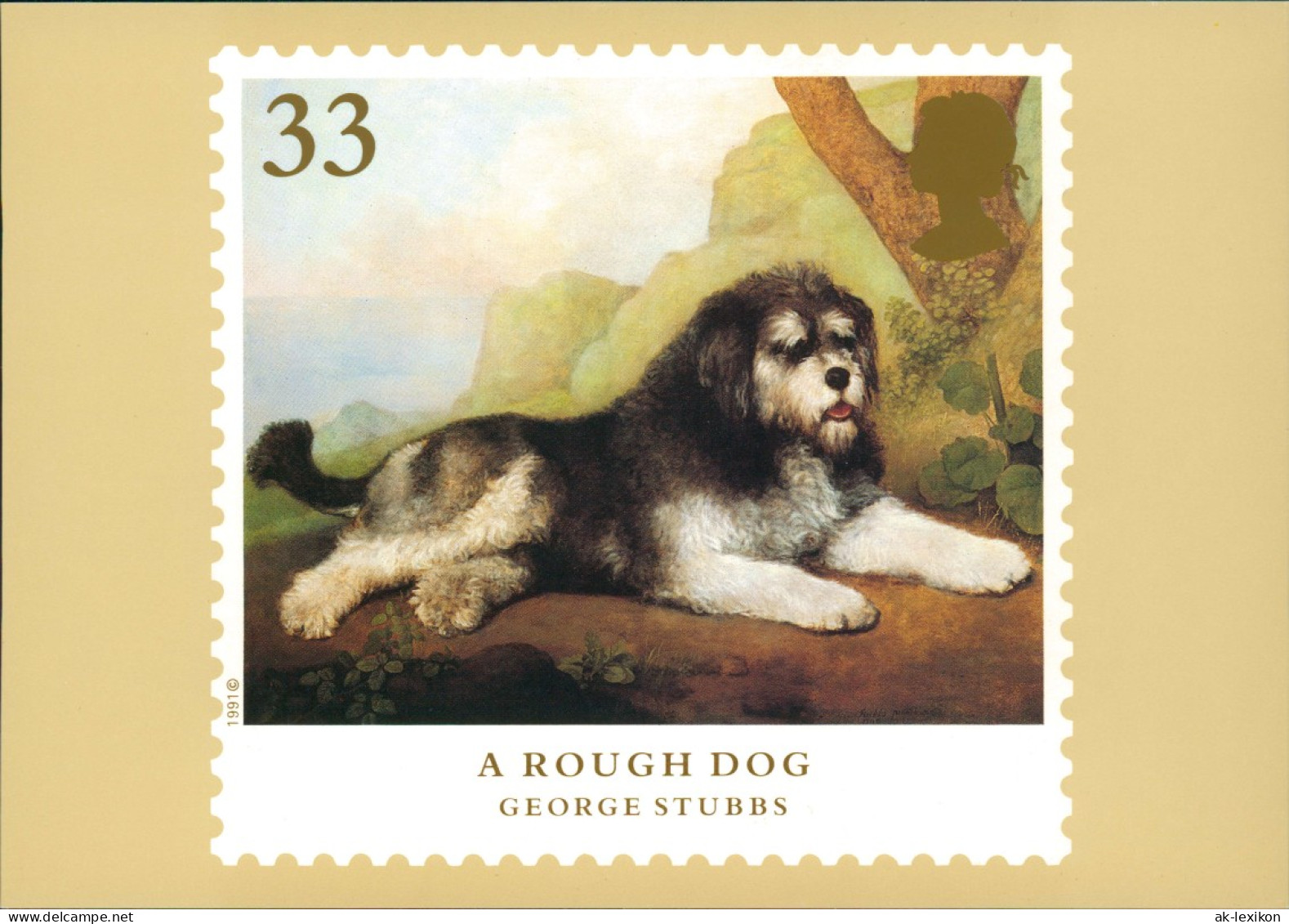 Dogs Rough Dog By George Stubbs (Briefmarken-Motiv England) 1991 - Honden