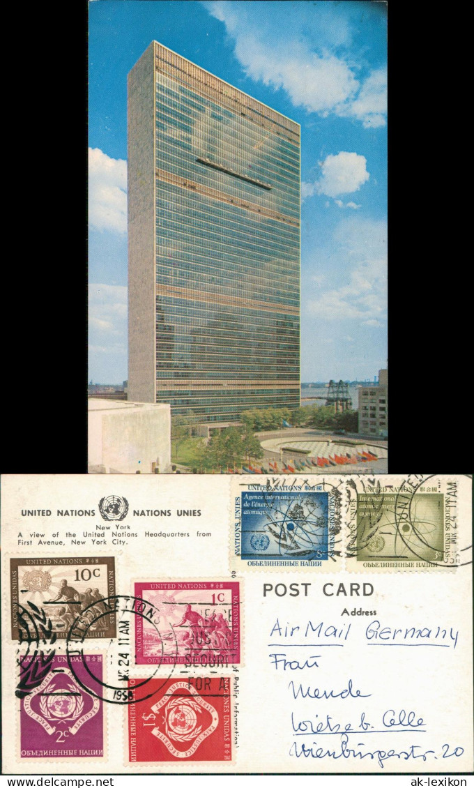 Postcard New York City United Nations Headquarter 1958 - Autres & Non Classés