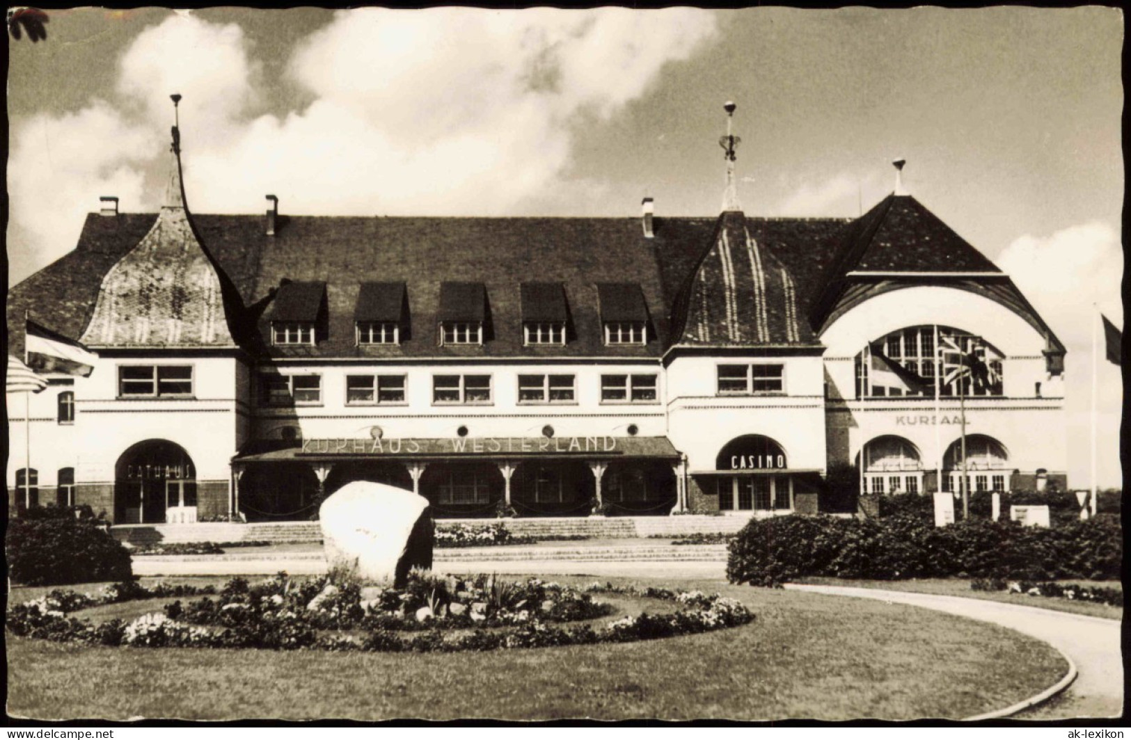 Ansichtskarte Westerland-Sylt Partie Mit Rathaus Kurhaus Casino 1960 - Sonstige & Ohne Zuordnung