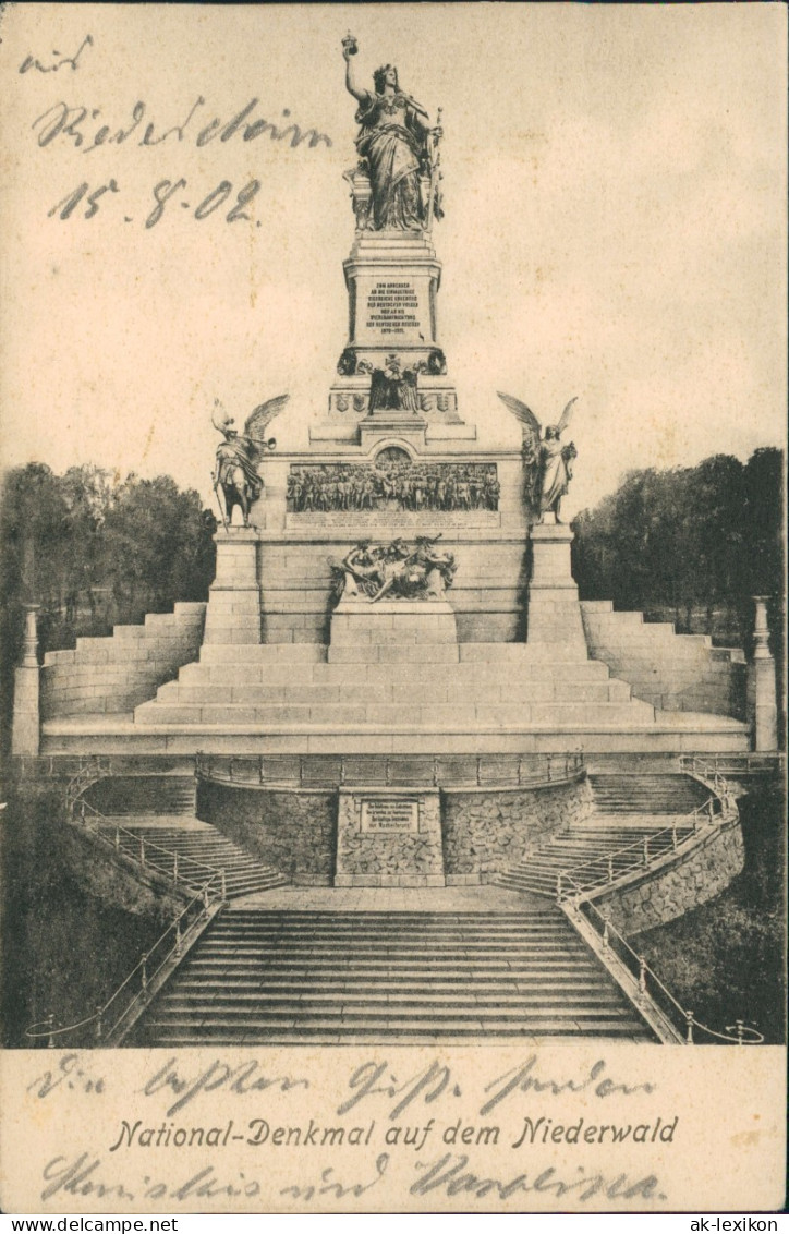 Ansichtskarte Rüdesheim (Rhein) National-Denkmal / Niederwalddenkmal 1907 - Rüdesheim A. Rh.