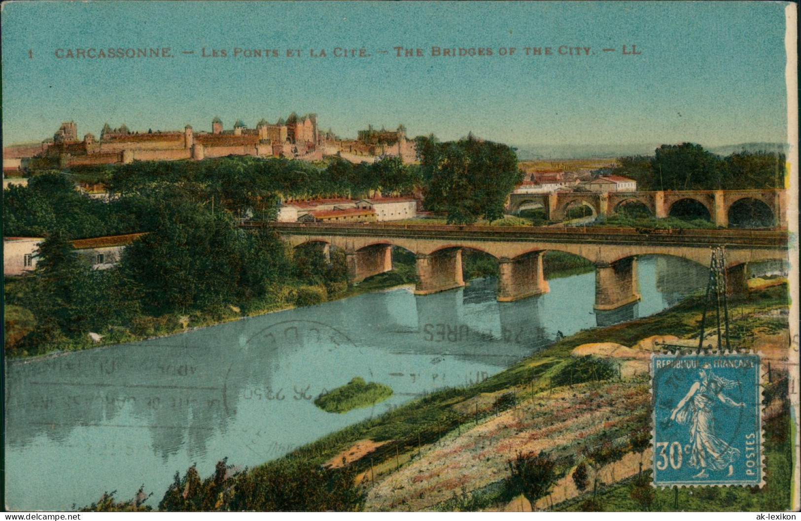 Carcassonne Carcassona LES PONTS ET LA CITE (BRIDGES OF THE CITY) 1926 - Carcassonne