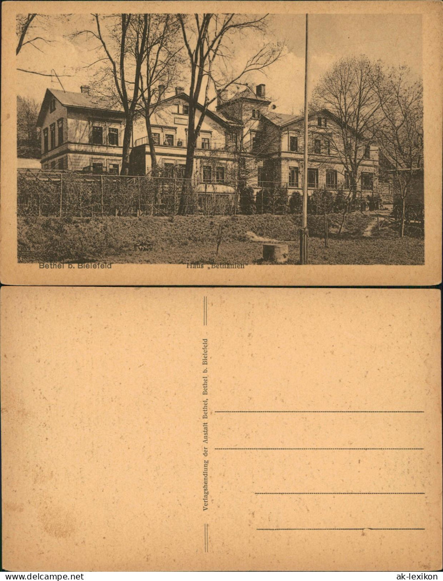 Ansichtskarte Bethel-Bielefeld Ortsansicht Mit Haus Bethanien 1920 - Bielefeld