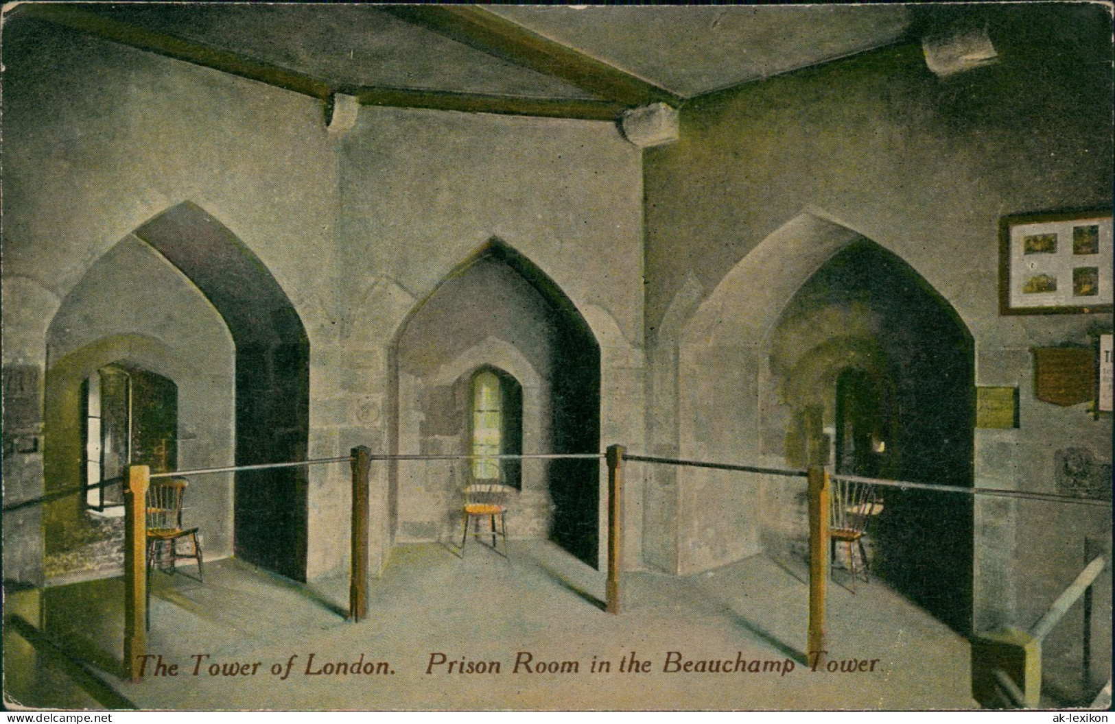 Postcard London Tower Of London Prison Room In The Beauchamp Tower 1910 - Altri & Non Classificati