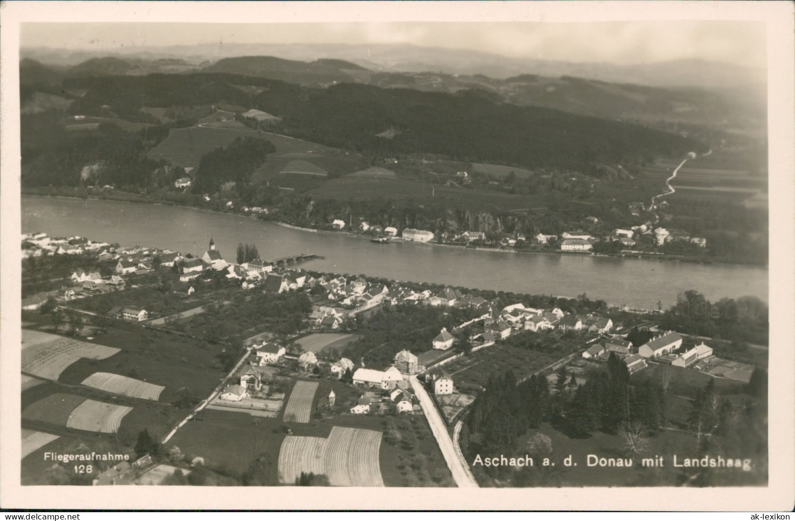 Ansichtskarte Aschach An Der Donau Luftbild Luftaufnahme Fliegeraufnahme 1940 - Andere & Zonder Classificatie