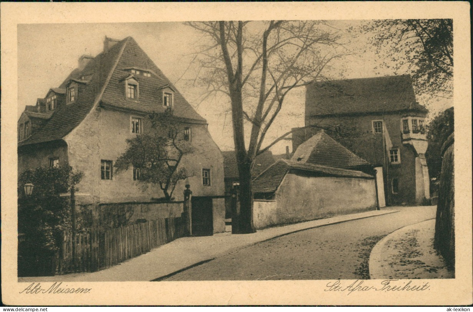 Ansichtskarte Meißen Strasen Ansicht Partie St. Afra Freiheit 1933 - Meissen