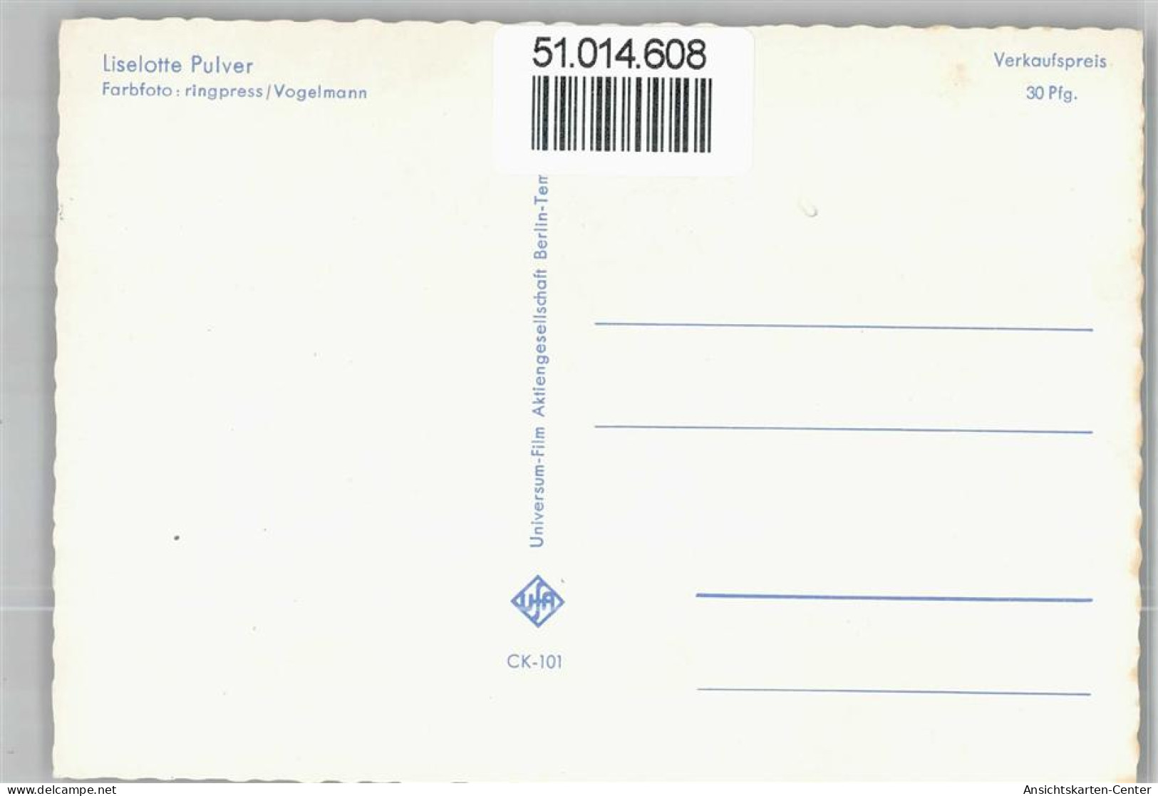 51014608 - Pulver, Liselotte - Acteurs