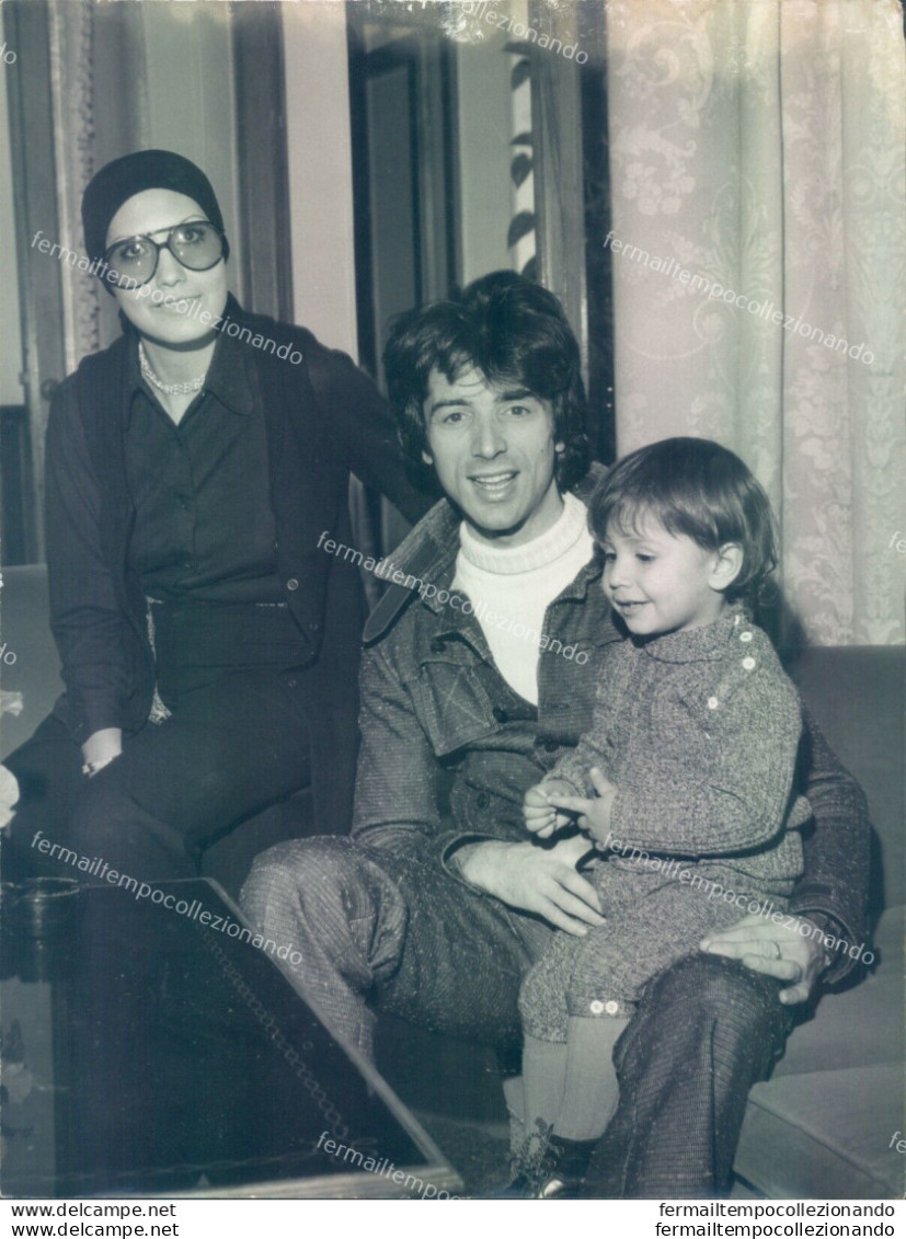 Fo788 Foto Originale Personaggi Famosi Don Backy Con Moglie E Il Figlio - Otros & Sin Clasificación