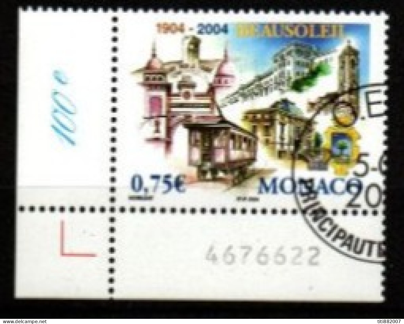 MONACO   -   2004 .  Y&T N° 2423 Oblitéré.   Beausoleil,  Tramway Ancien. - Used Stamps