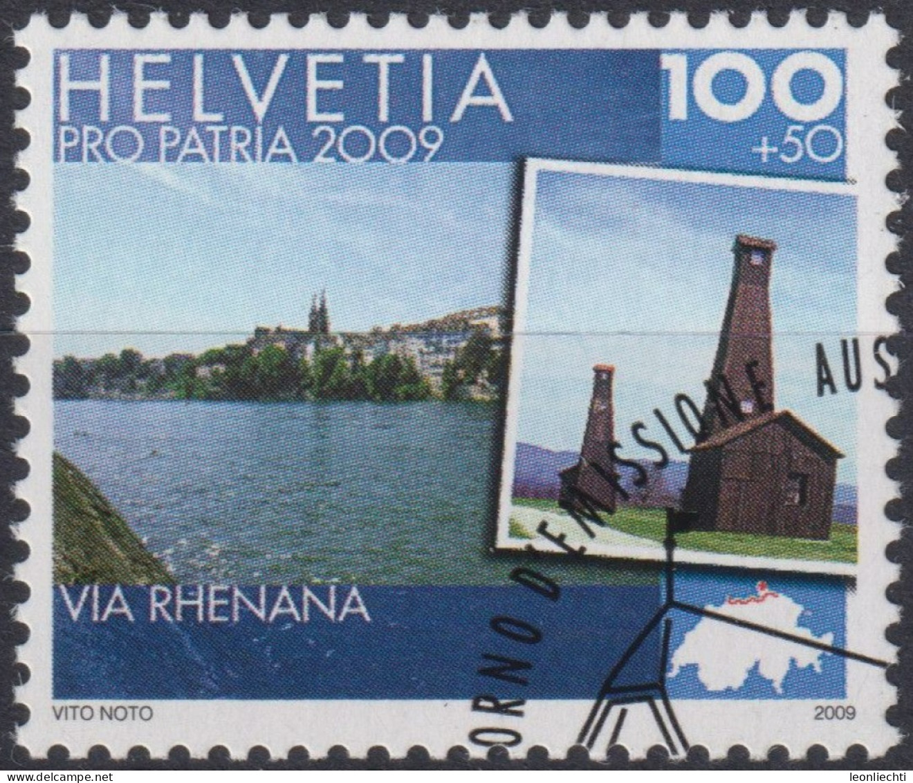 2009 Schweiz Pro Patria, Kulturwege Der Schweiz, Via Rhenana ⵙ Zum:CH B307, Mi:CH 2111, Yt:CH 2030 - Used Stamps