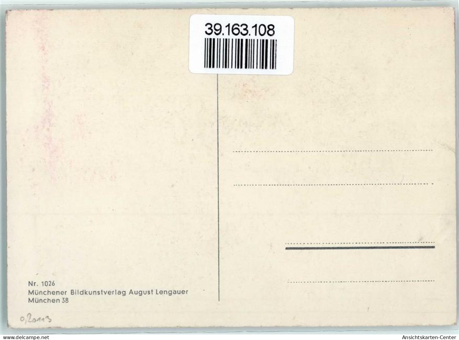 39163108 - Stier  Verlag Lengauer Nr. 1026 AK - Other & Unclassified