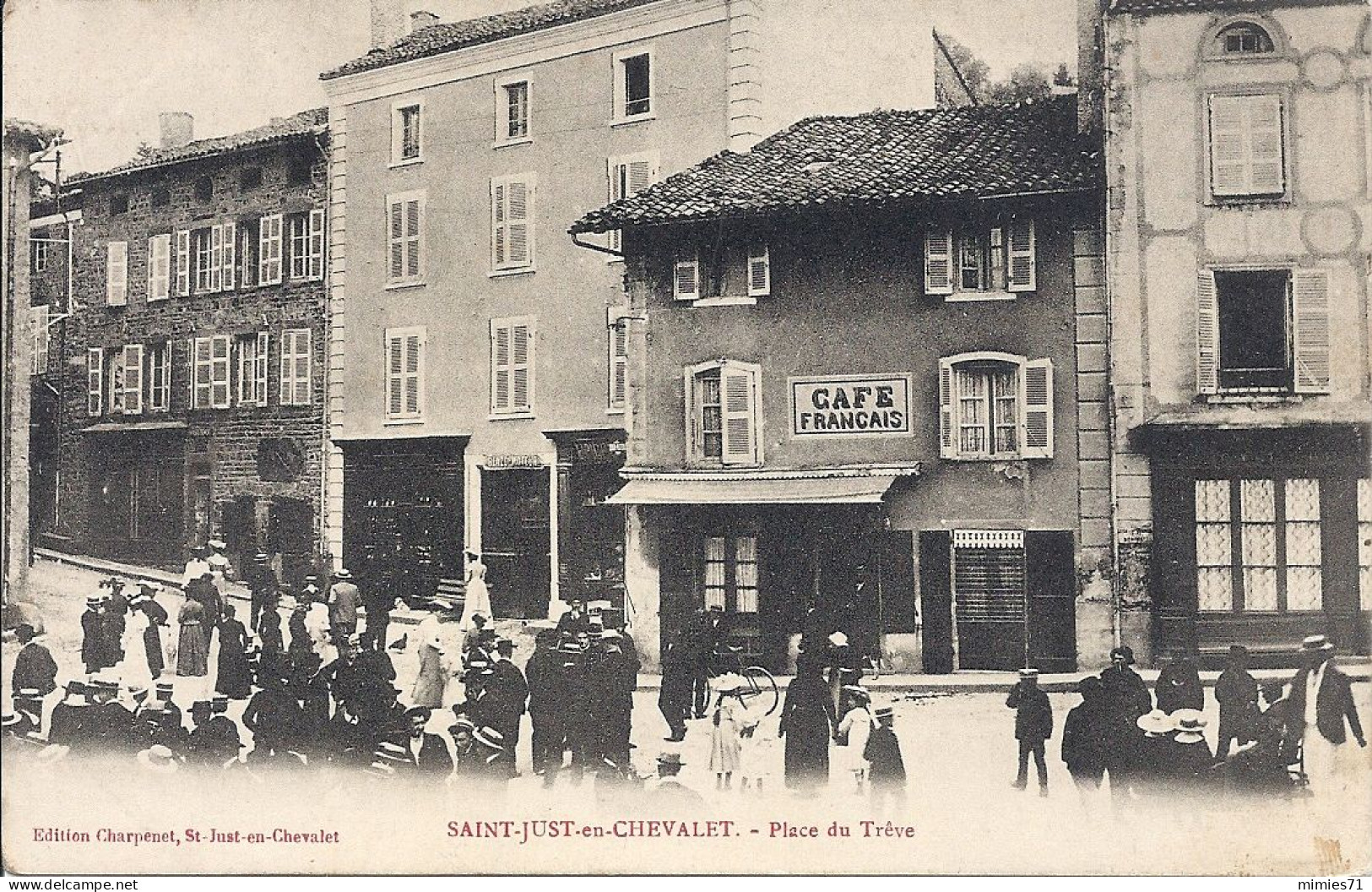 CPA SAINT JUST EN CHEVALET Place Du Tréve - Andere & Zonder Classificatie