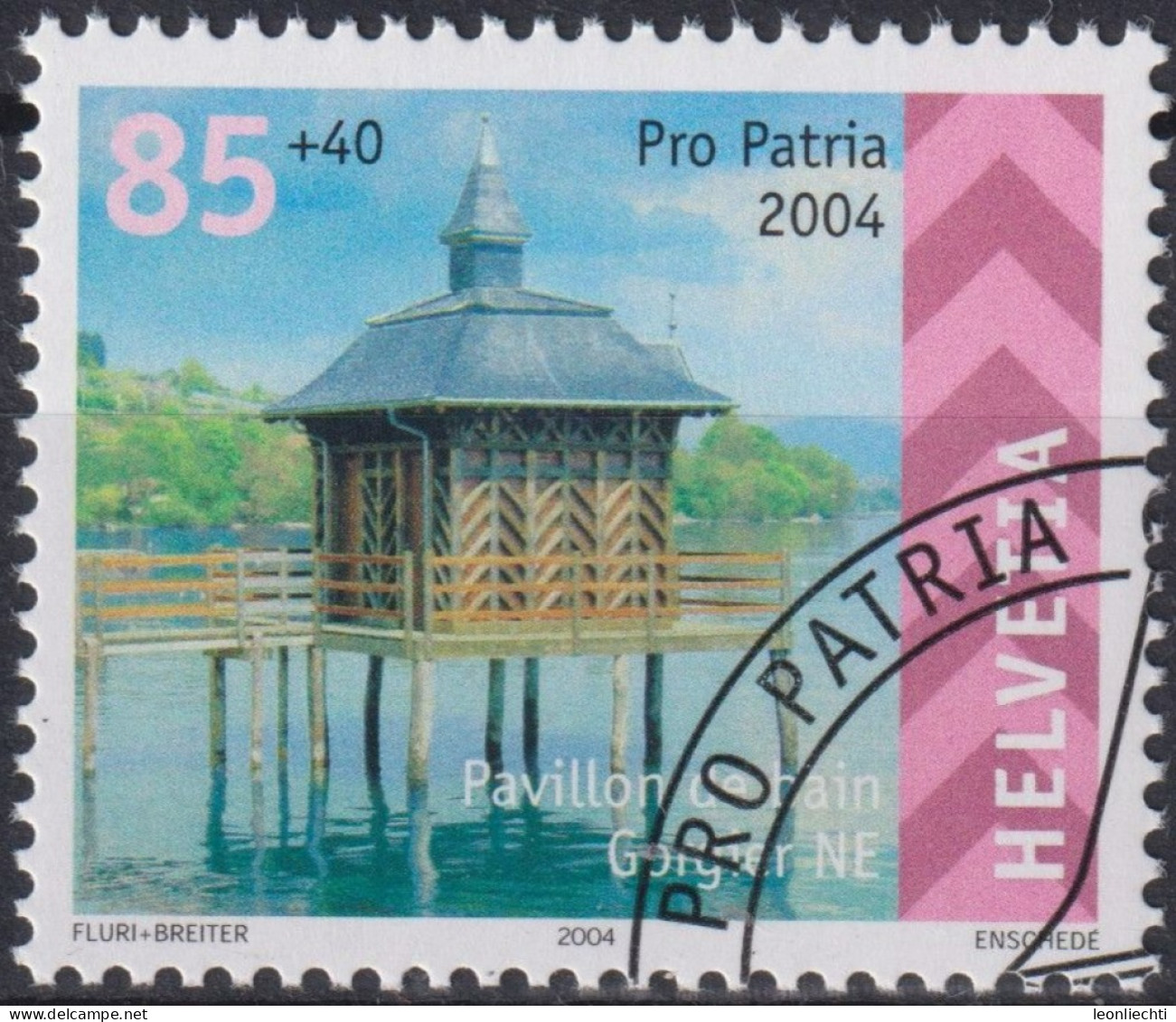 2004 Schweiz Pro Patria, Pavillon De Bain, Gorgier NE ⵙ Zum:CH B284, Mi:CH 1874, Yt:CH 1804 - Used Stamps