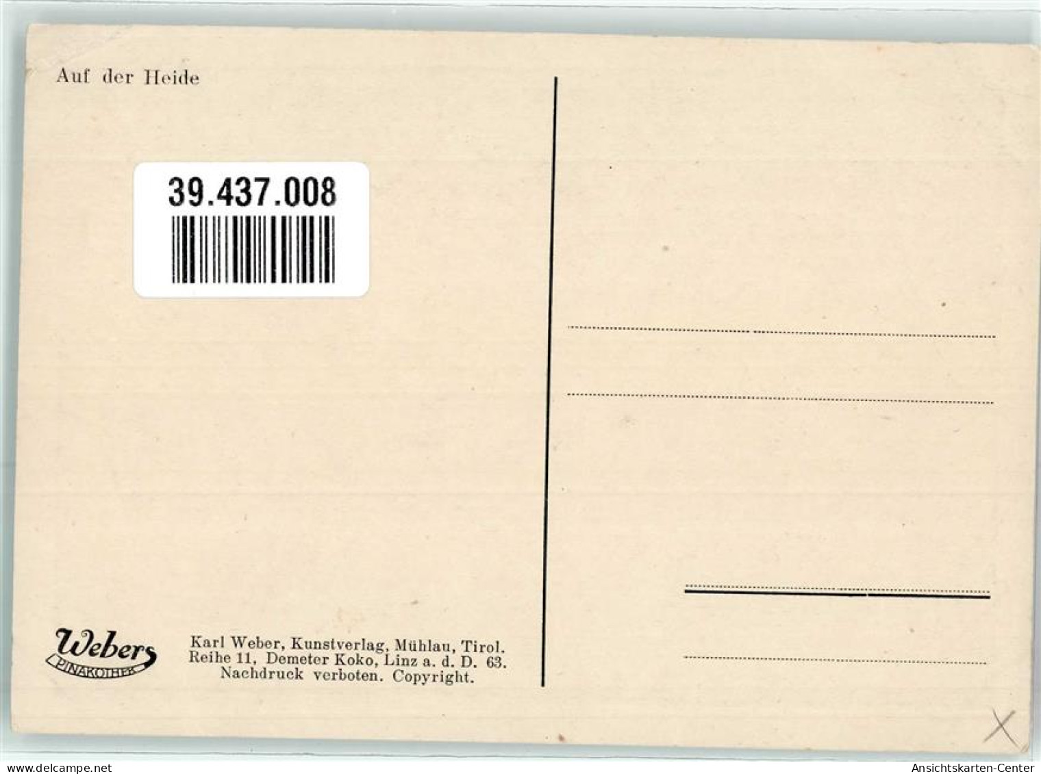 39437008 - Hirtin Auf Der Heide Verlag Weber Reihe 11 Nr.63 - Other & Unclassified