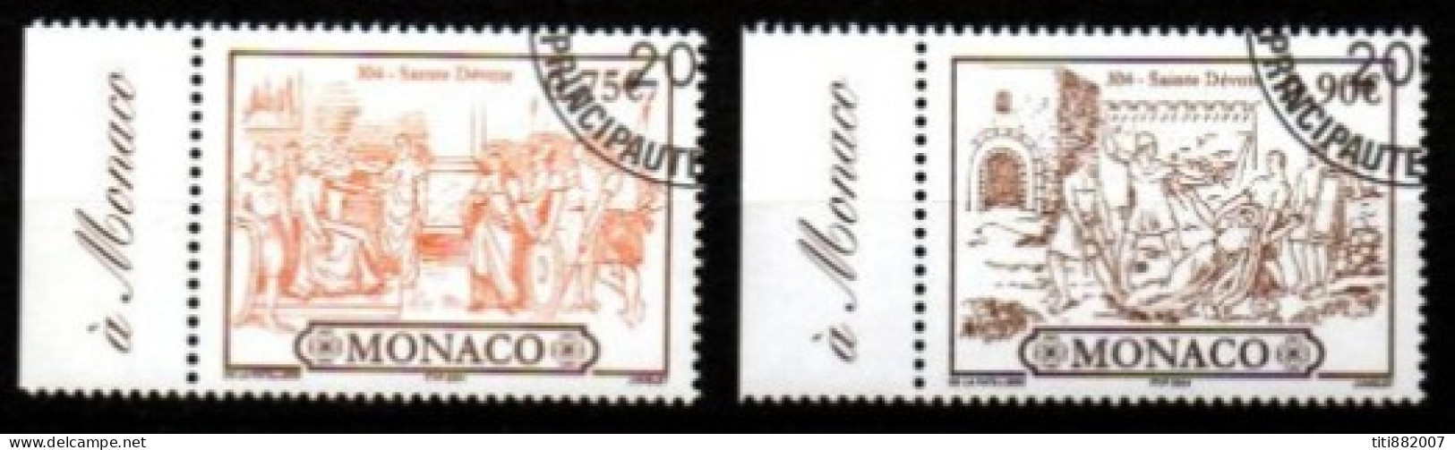 MONACO   -   2004 .  Y&T N° 2419 / 2420 Oblitérés.  Sainte Dévote - Used Stamps