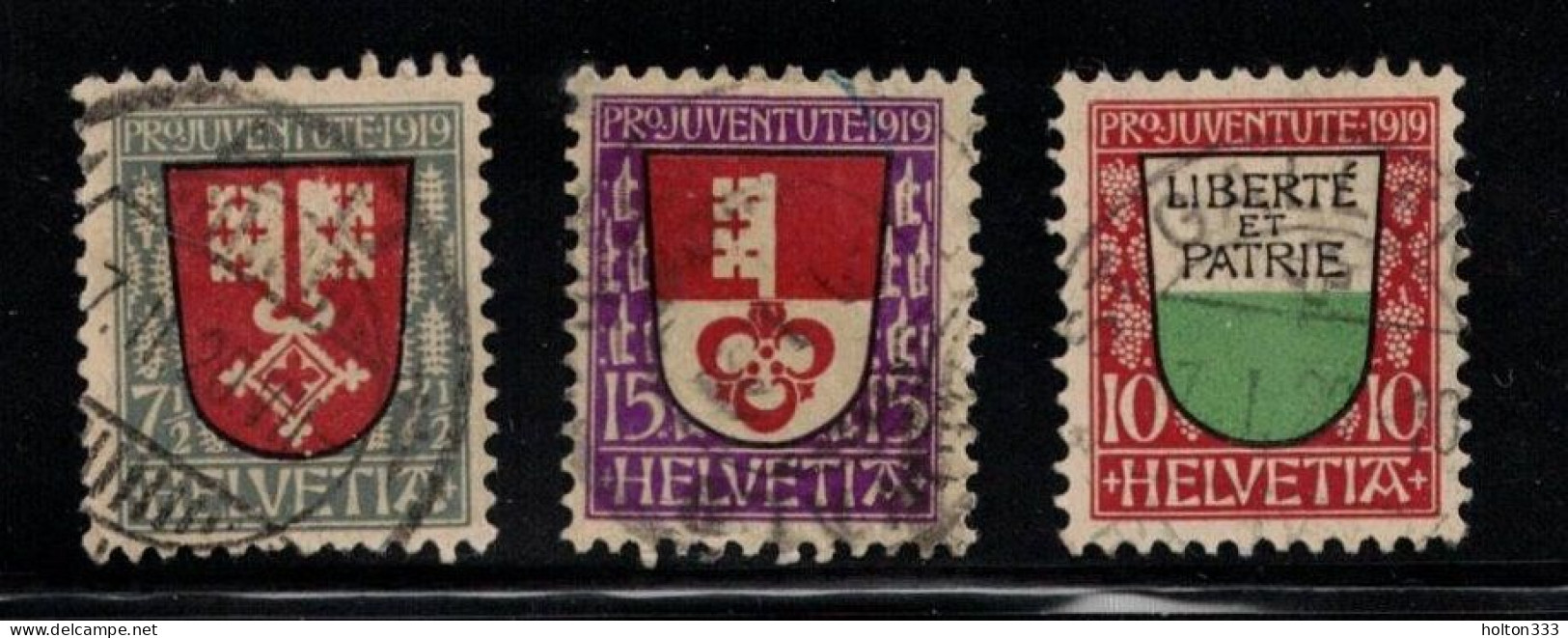 SWITZERLAND Scott # B12-14 Used - Nidwalden, Vaud & Obwalden - Used Stamps