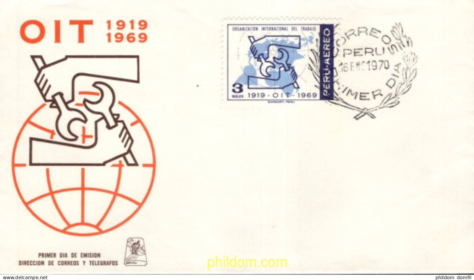 730612 MNH PERU 1970 50 ANIVERSARIO DE LA ORGANIZACION INTERNACIONAL DEL TRABAJO - Perú