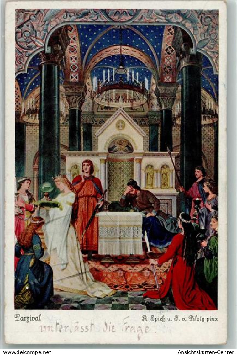 52287008 - Parzival Altar Schloss Innenansicht Prinzessin Kugel Kerze Serie 247 No. 4423 - Writers