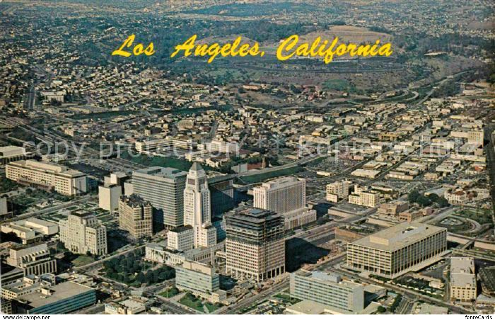 72785044 Los_Angeles_California Aerial View Of Civic Center And Downtown - Other & Unclassified